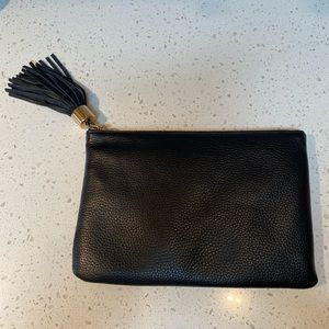 G.I.L.I Black Genuine Leather Clutch